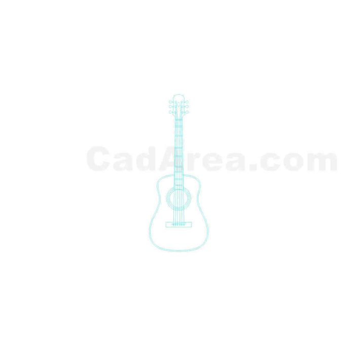 guitar AUTOCAD block CadArea Premium Design & Blueprint Downloads